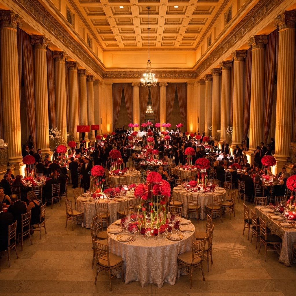 Guests celebrating during the reception