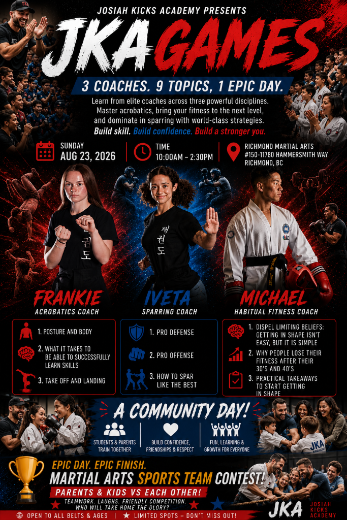 JKA Games Seminar 2026 — Sunday August 23, 10 AM–2:30 PM at Richmond Martial Arts, Richmond BC
