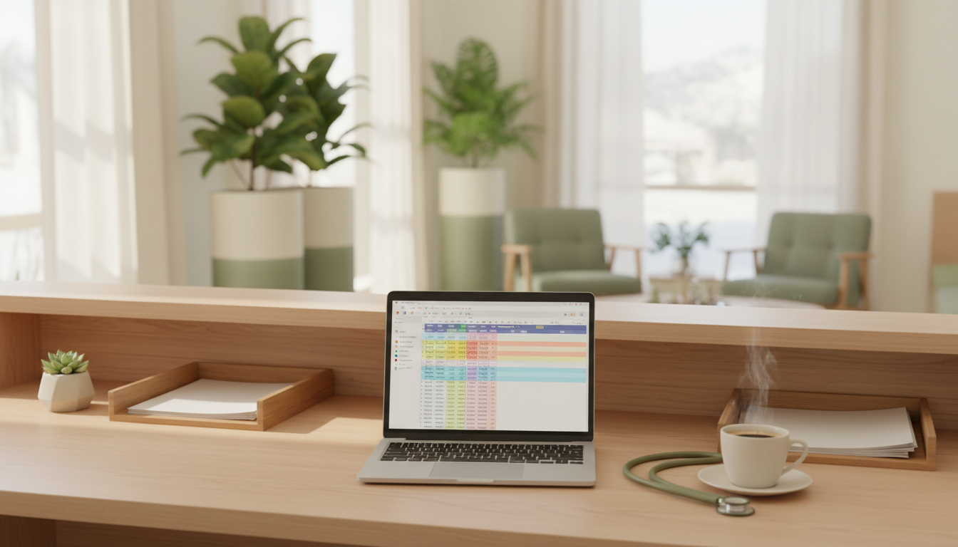 Veterinary clinic workspace