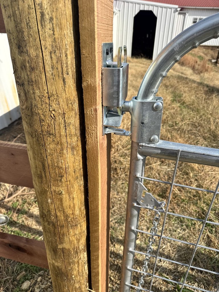 Commercial chain link security fence around an industrial property