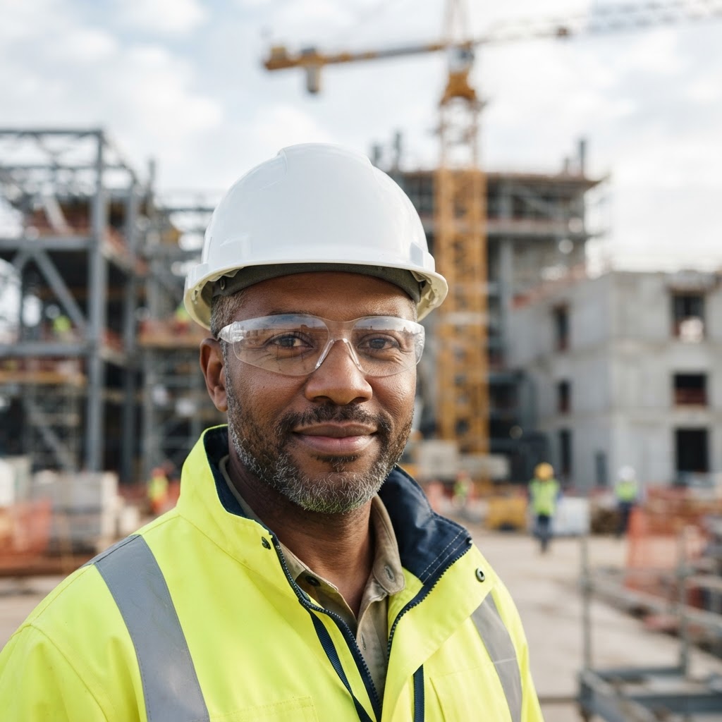 Exertus construction professional on an energy project site
