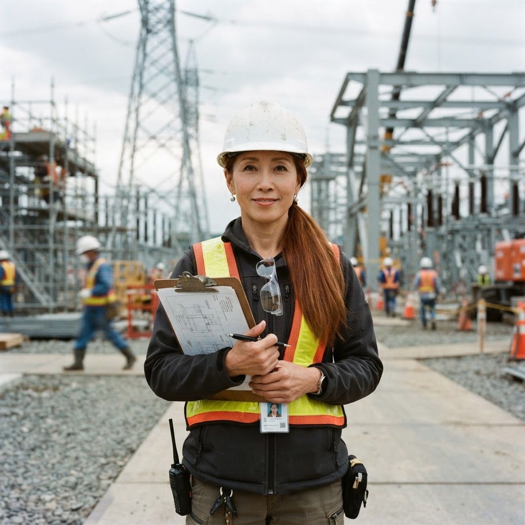 Exertus construction professional on an energy project site