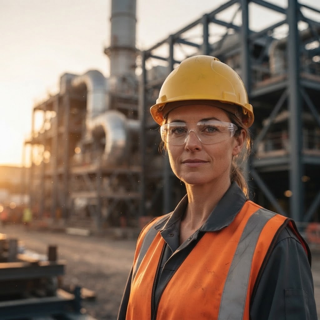 Exertus construction professional on an energy project site