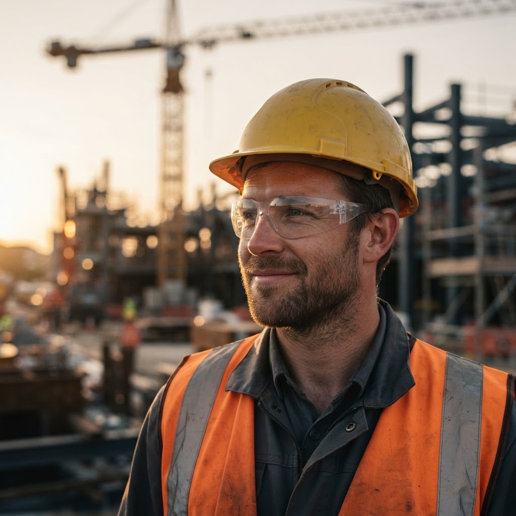 Exertus construction professional on an energy project site