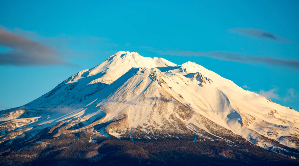 Mount Shasta at golden hour