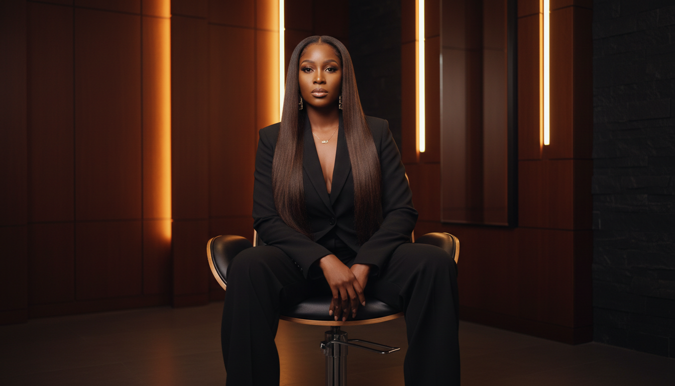 Luxury extension professional in high-end salon