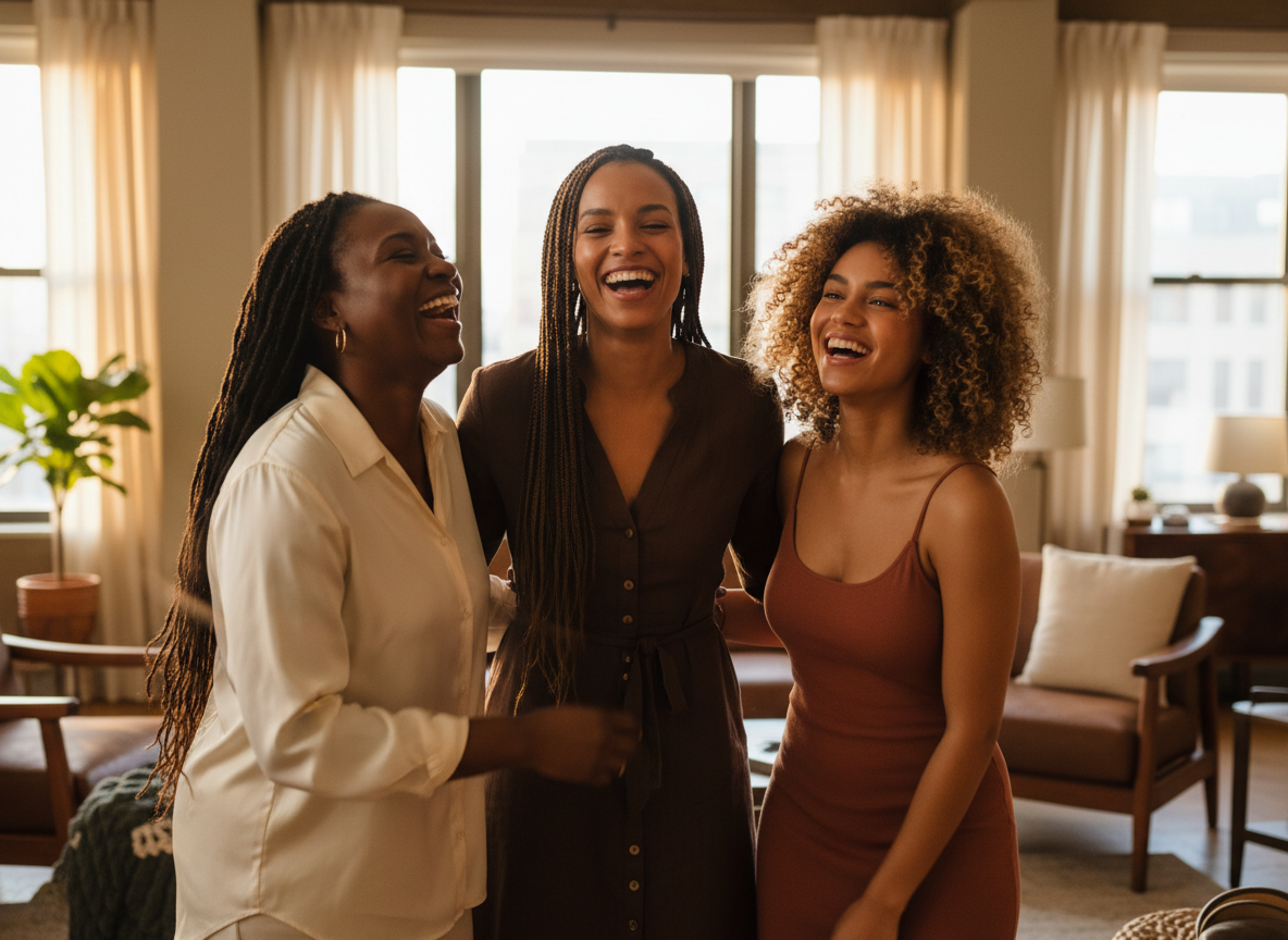 Black women sharing moments of joy and connection