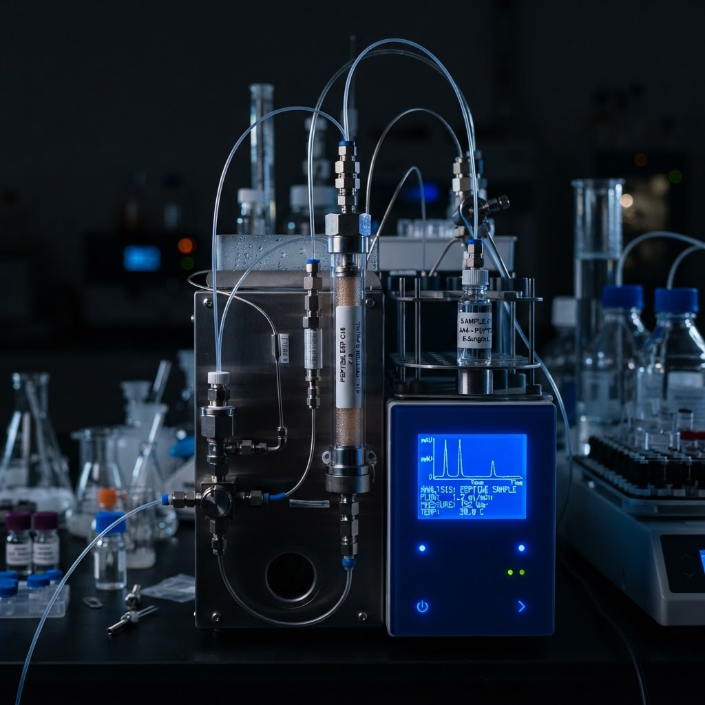 HPLC analysis of peptide sample