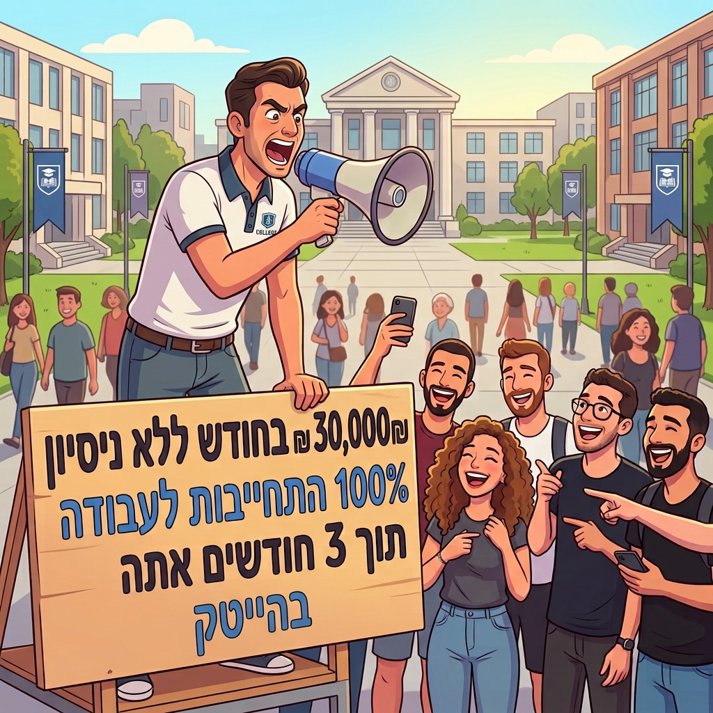 מודעה מדומה בסגנון פרסומת של מכללה
