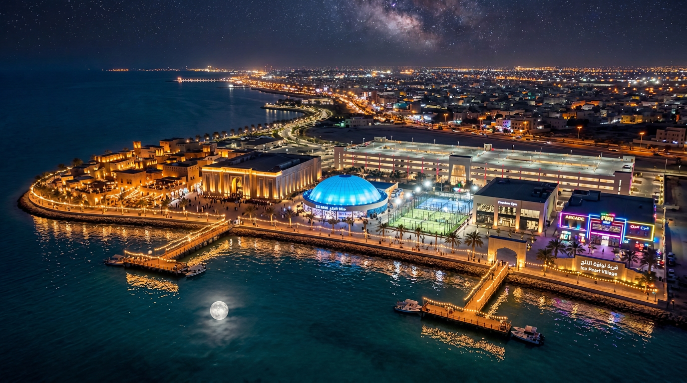 Al Khobar Ice Pearl Village waterfront aerial