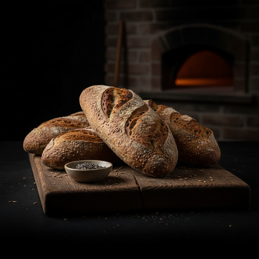 Frisches Roggenbaguette