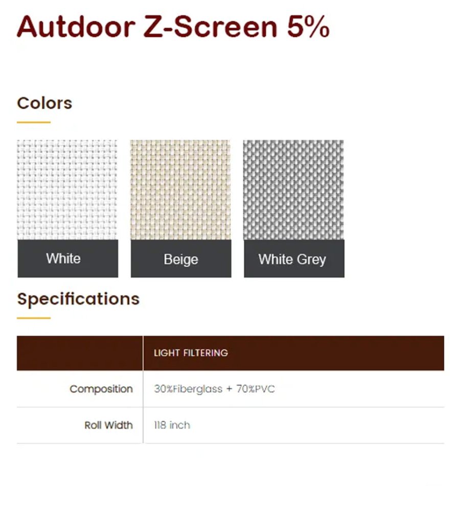 Outdoor Z-Screen 5%
