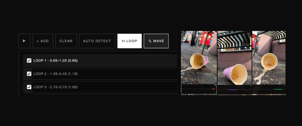 Export a looped video of any sound