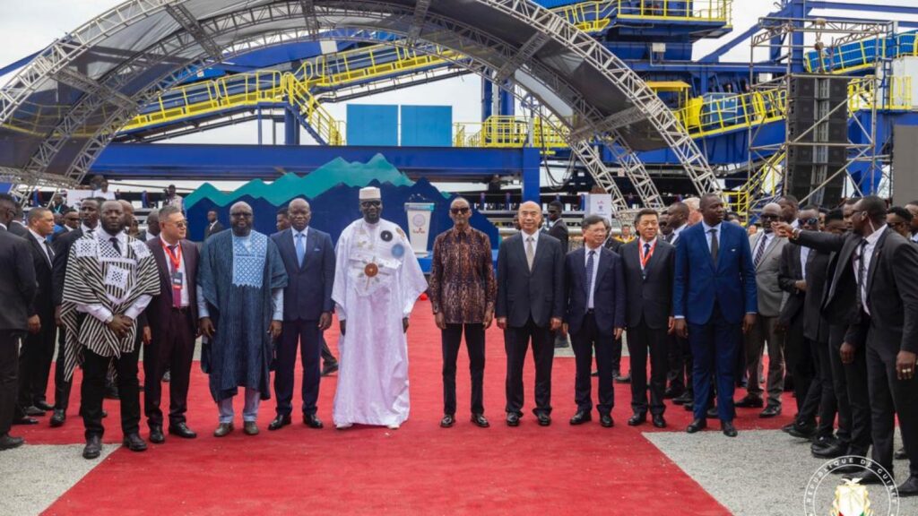 President Doumbouya and officials at Morebayah Port