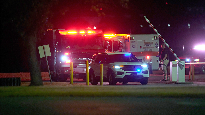 Emergency vehicles at Riverbend Maximum Security Institution