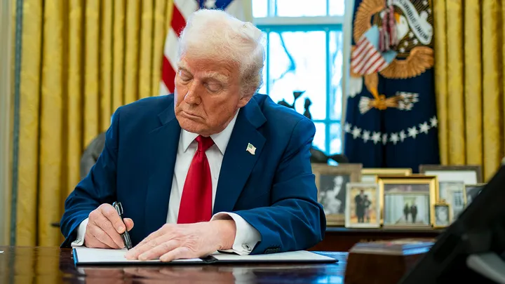 TRUMP'S NEXT REBRAND? President jokes about renaming the Atlantic and Pacific oceans after signing 'Lake America' order