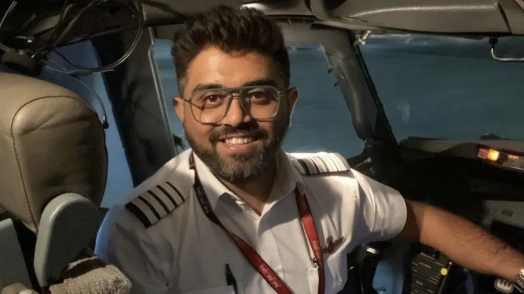 Captain Smit Machchhar in the cockpit