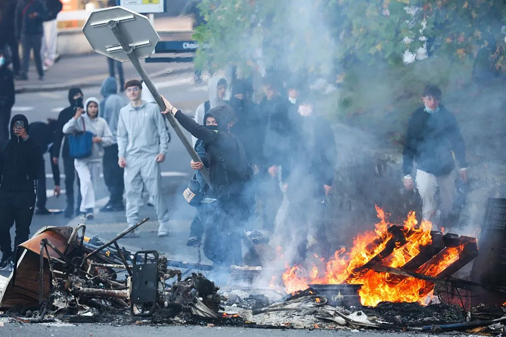 France burns: 1,747 arrested as student riots over crumbling schools engulf the nation