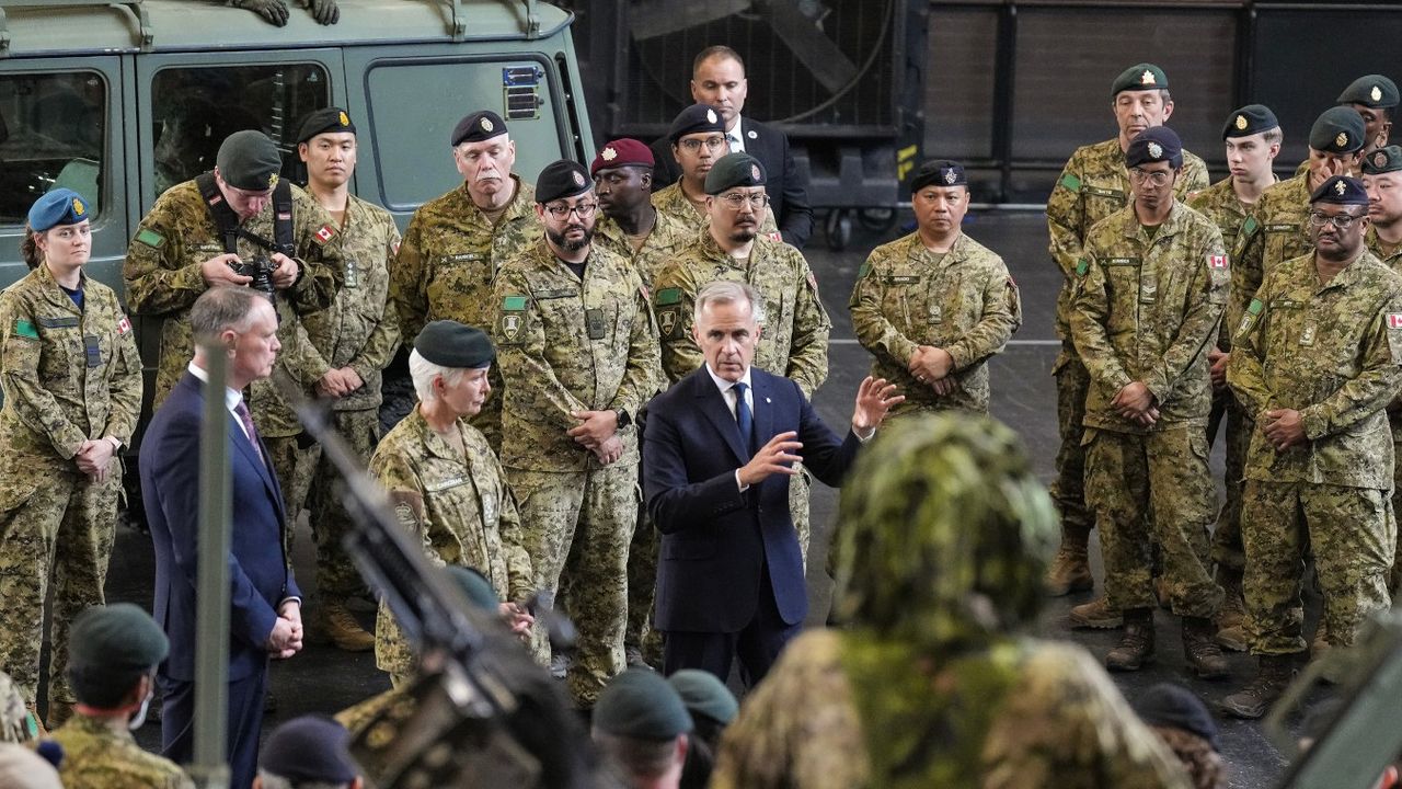 Mark Carney addresses Canadian military personnel