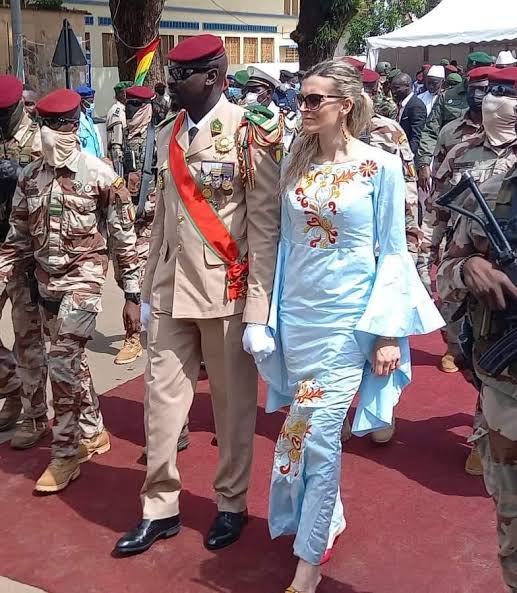President Doumbouya at a formal state procession