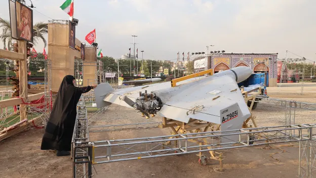 Iranian Shahed drone on display