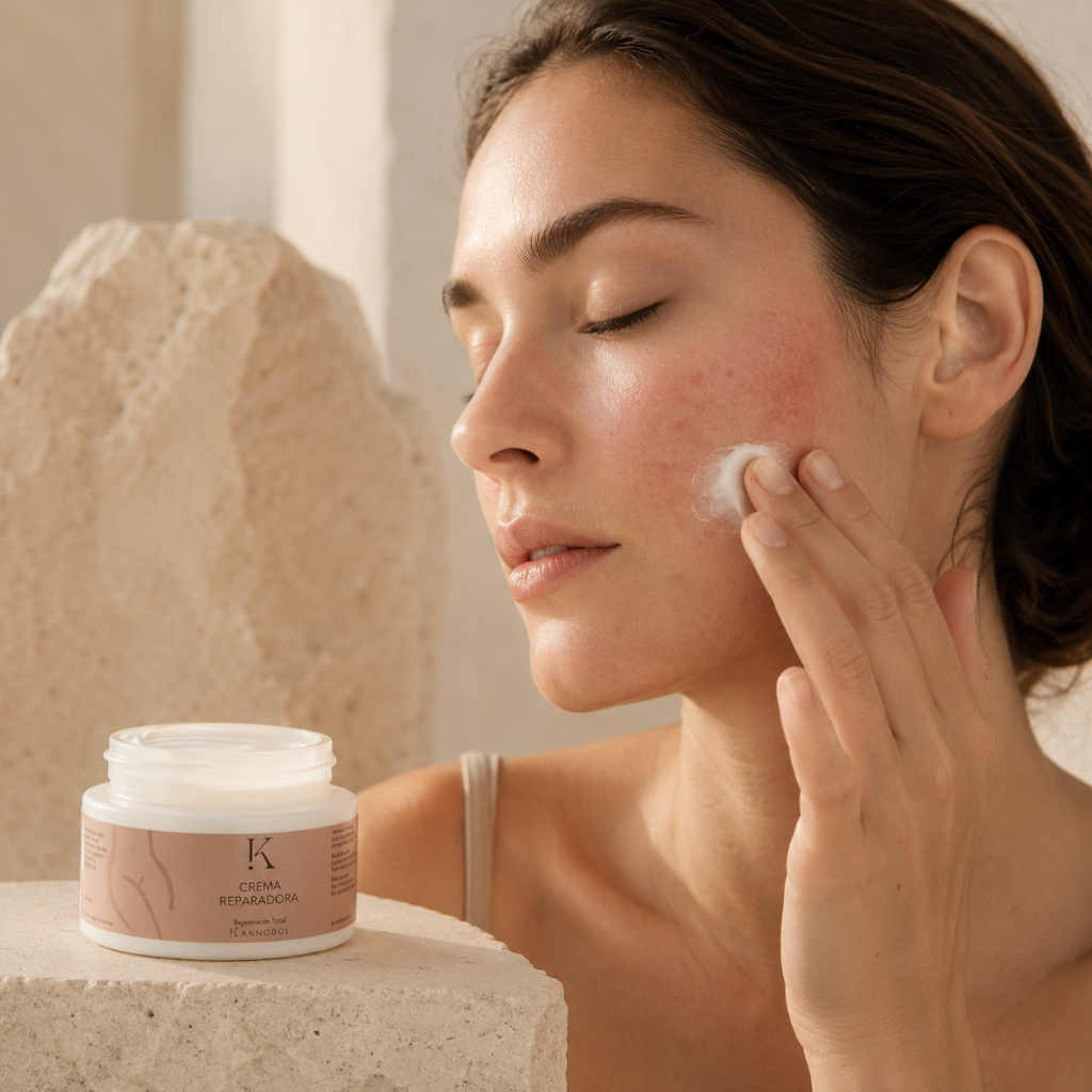 Crema Reparadora de Kannodol para el cuidado del cuerpo después del sol