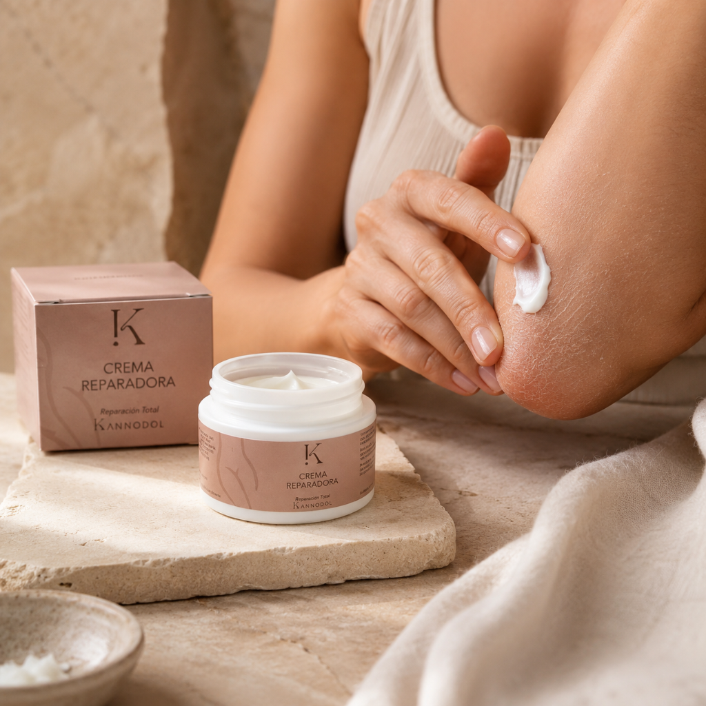 Crema Reparadora de Kannodol, confort para rostro y cuerpo