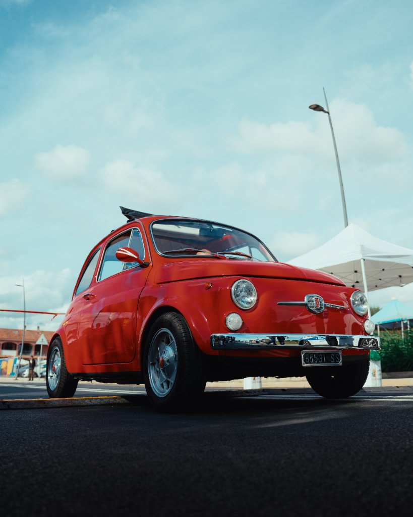 Fiat 500 rossa d'epoca