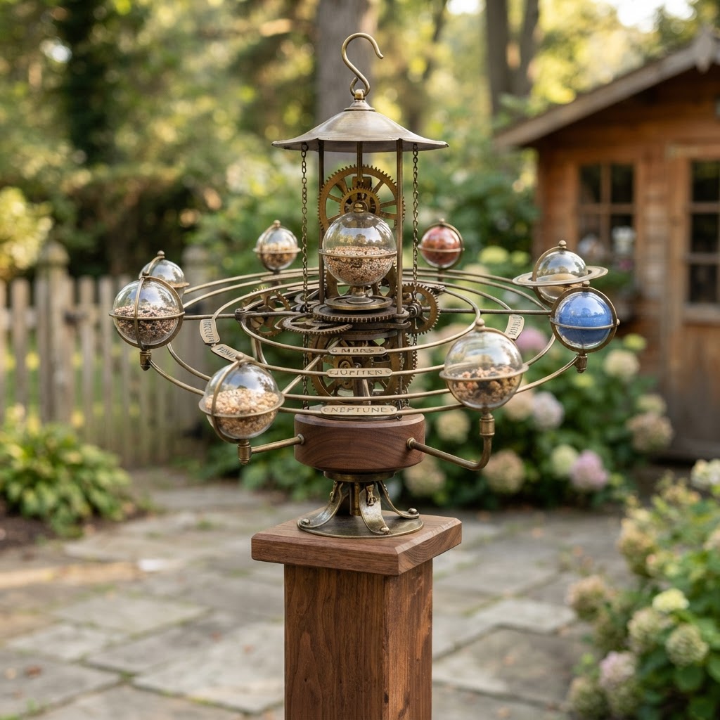 Vintage Brass Orrerry Seed Solar System