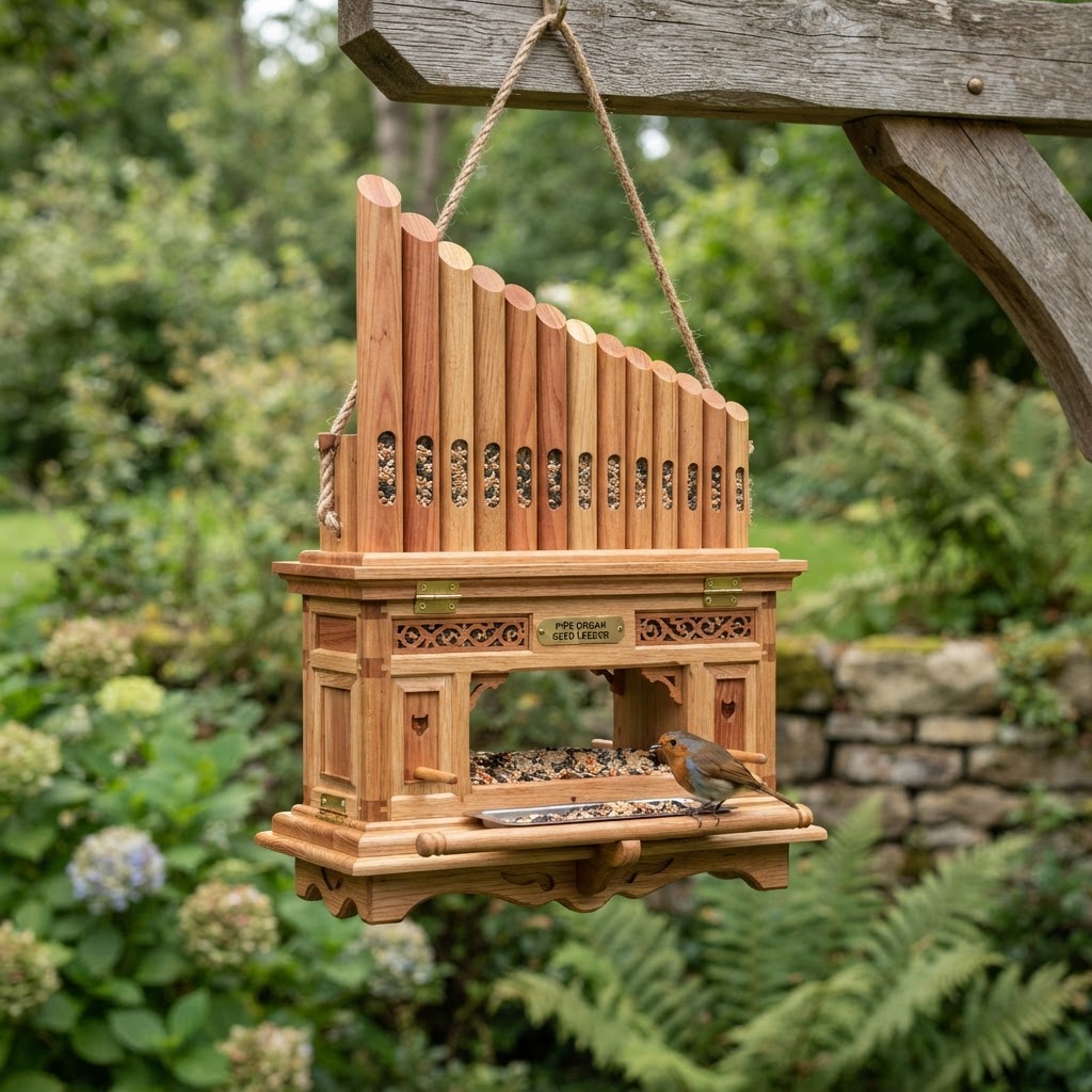 Cylindrical Pipe Organ Flute Seed Feeder