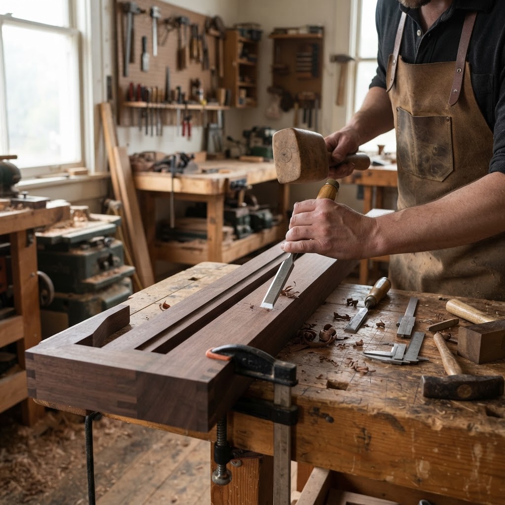 Vintage Patinated Copper Victorian Drafting T-Square Seed Reservoir — step 1