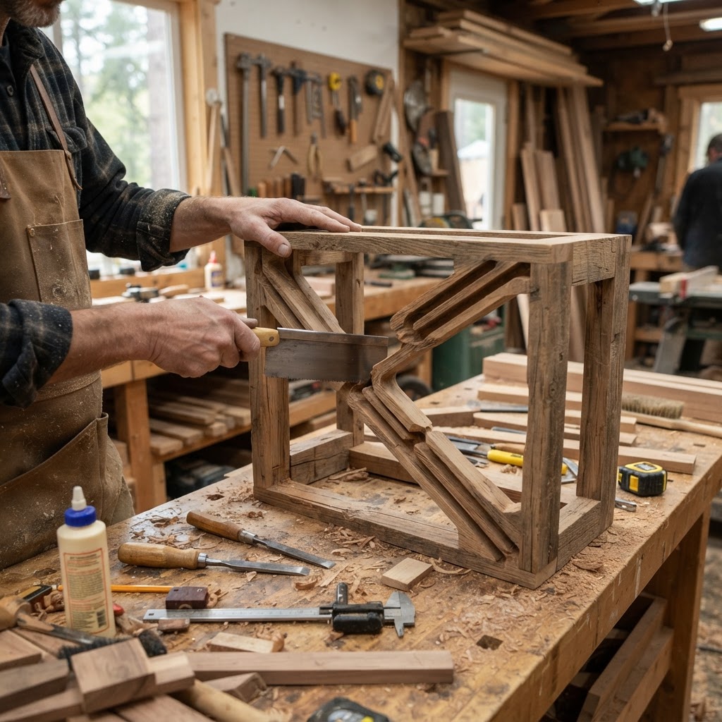 Bespoke Treetop Dendritic Mycelium-Infused Phyto-Kinetic Sap-Flow Canopy Zephyr-Orrery Nightstand — step 1