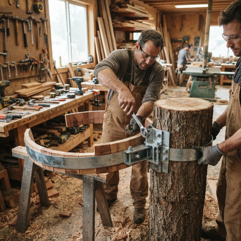Bespoke Cedar Barrel Sauna Treetop Escape — step 1