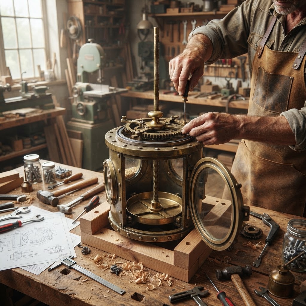 Vintage Brass Steampunk Diving Bell Seed Chamber — step 3