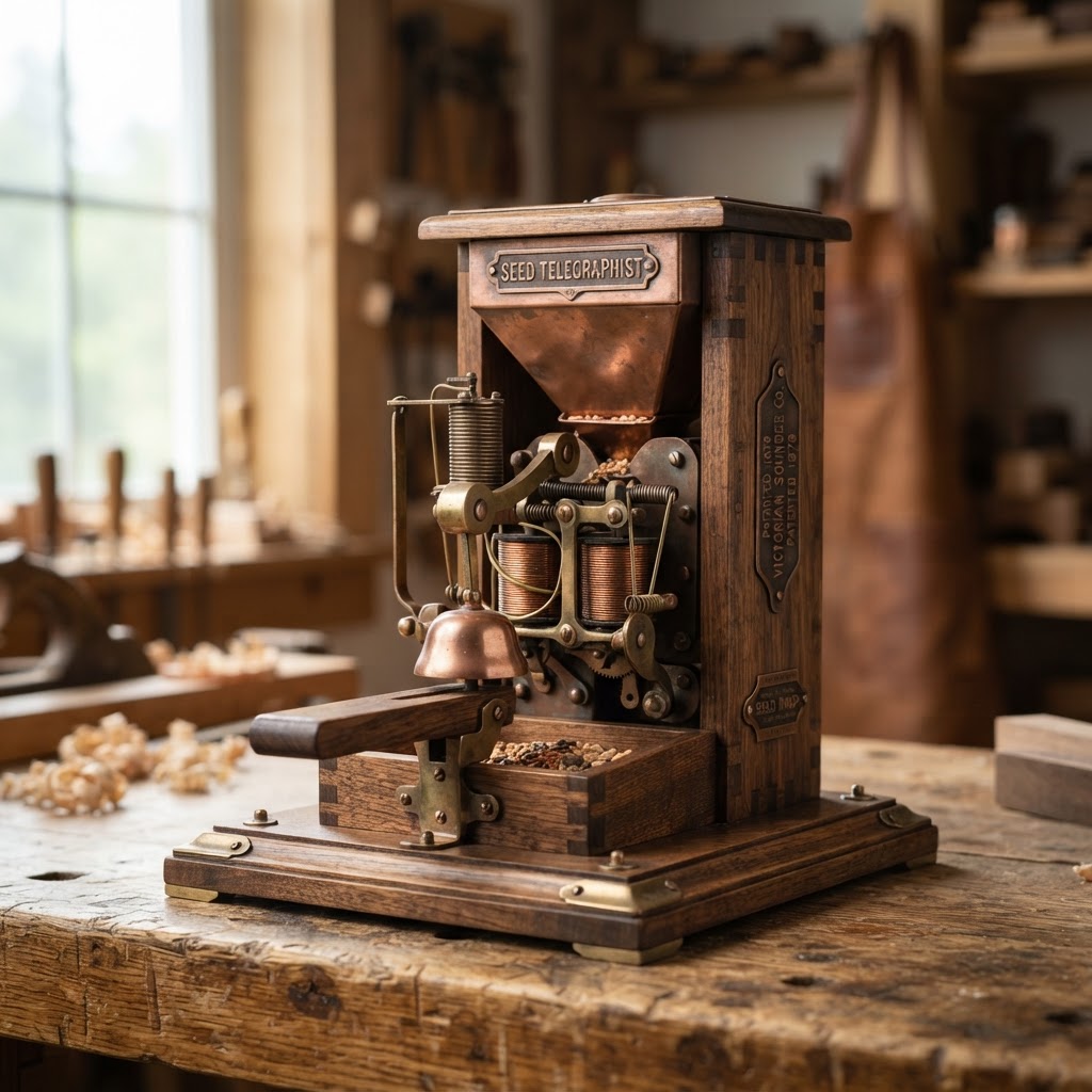Vintage Patinated Copper Victorian Telegraphic Sounder Seed Telegraphist