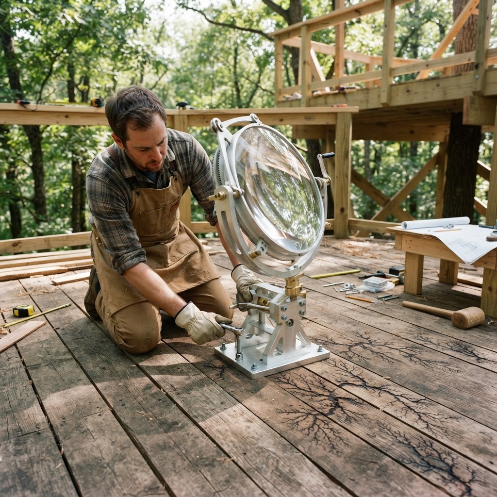 Bespoke Treetop Dendritic Solar-Pyrography Etching Deck — step 2