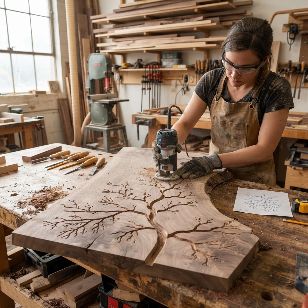Bespoke Treetop Dendritic Mycelium-Infused Phyto-Acoustic Sap-Flow Canopy Zephyr-Resonant Meditation Plinth — step 1
