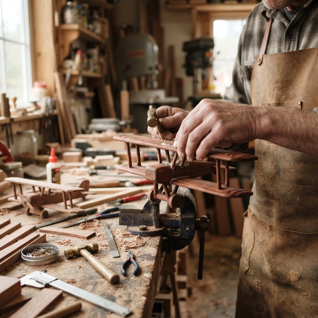 Aeronautical Biplane Propeller Seed Spinner — step 2