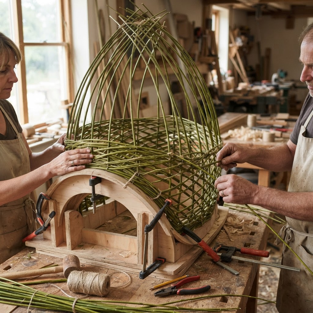 Bent-Laminated Willow Canopy Reading Nook — step 2