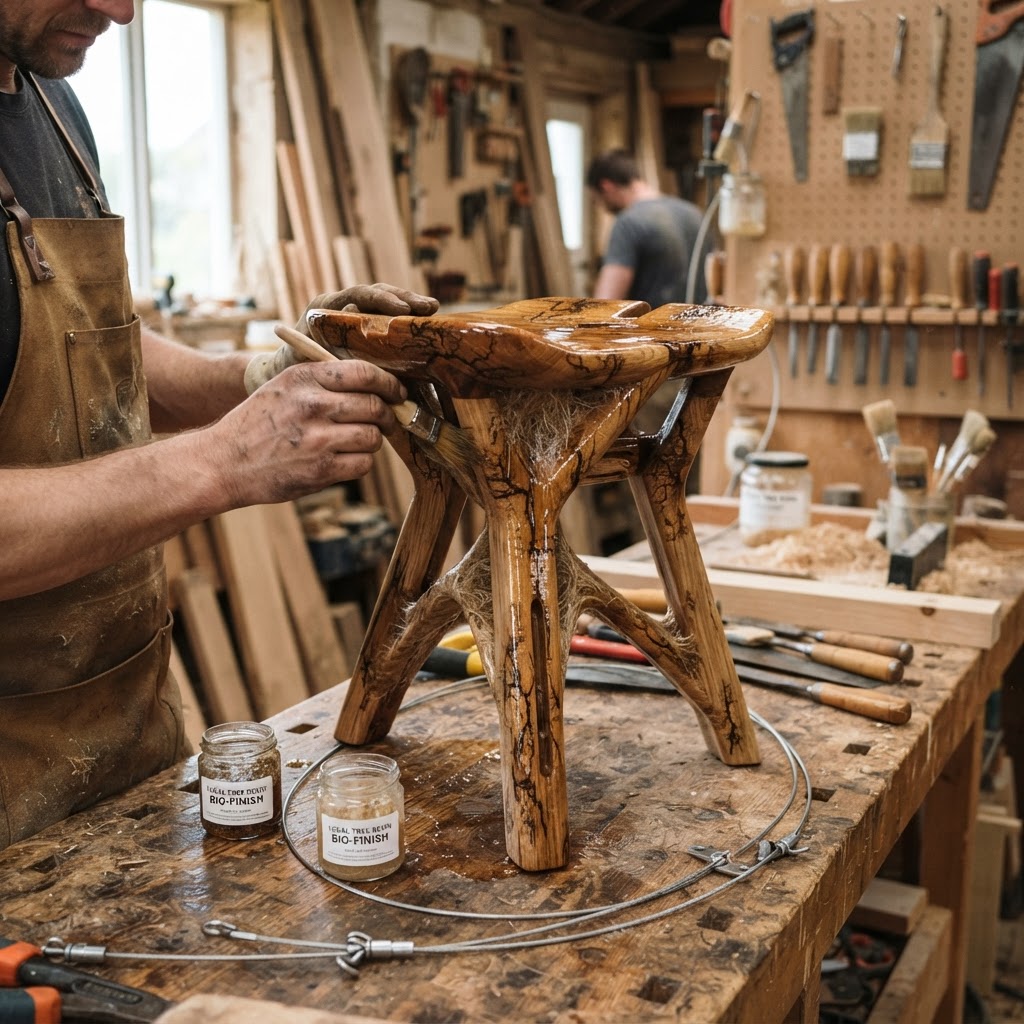 Bespoke Treetop Dendritic Mycelium-Infused Phyto-Reflective Sap-Flow Canopy Zenith-Tracking Observatory Stool — step 4