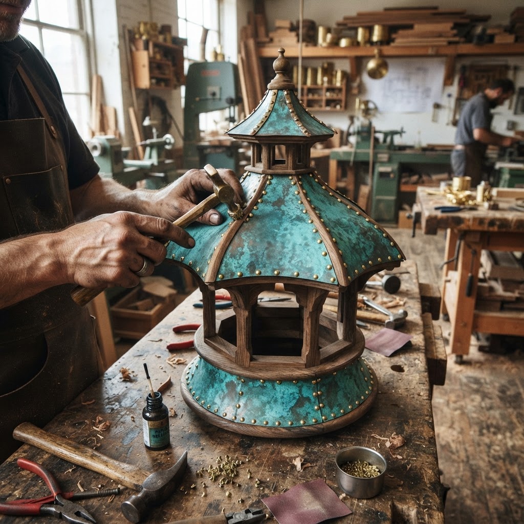 Vintage Patinated Copper Victorian Astrolabe Seed Navigator — step 3