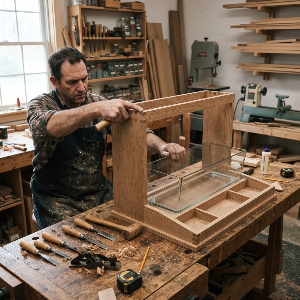 Vintage Roll-Top Desk Seed Bureau — step 1
