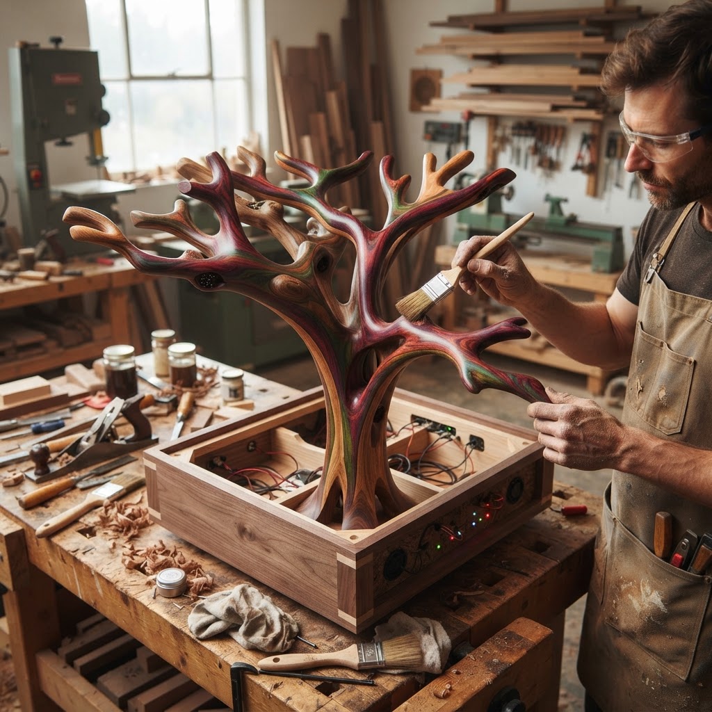 Bespoke Treetop Dendritic Mycelium-Infused Phyto-Thermal Sap-Flow Canopy Radiator Cabinet — step 3