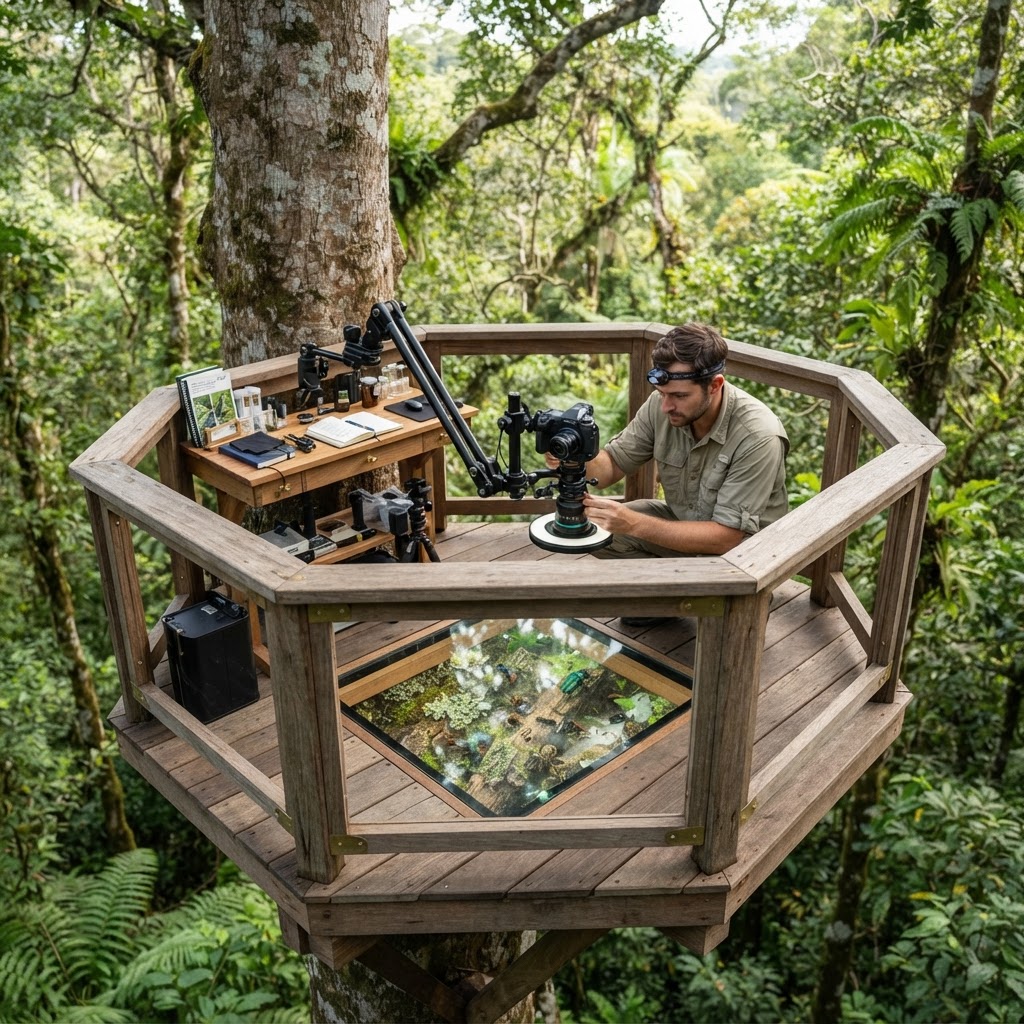 Bespoke Treetop Macro-Lens Entomological Field Station