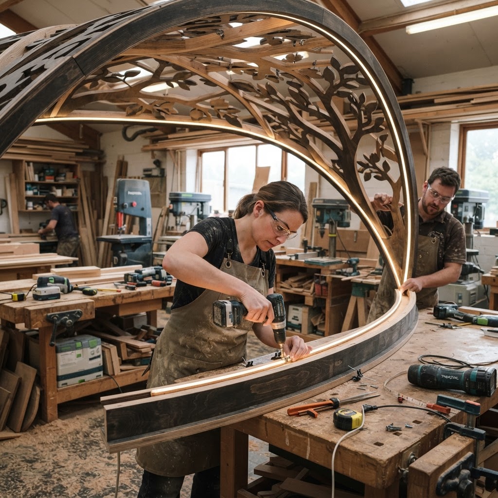 Bespoke Treetop Dendritic Silhouette Shadow-Play Pavilion — step 4