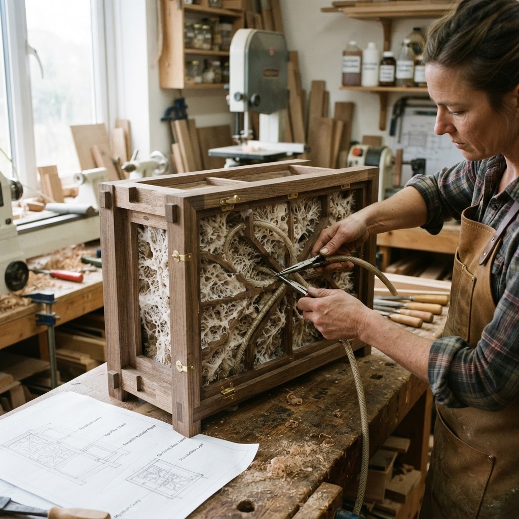 Bespoke Treetop Dendritic Mycelium-Infused Phyto-Thermal Sap-Flow Canopy Radiator Cabinet — step 2