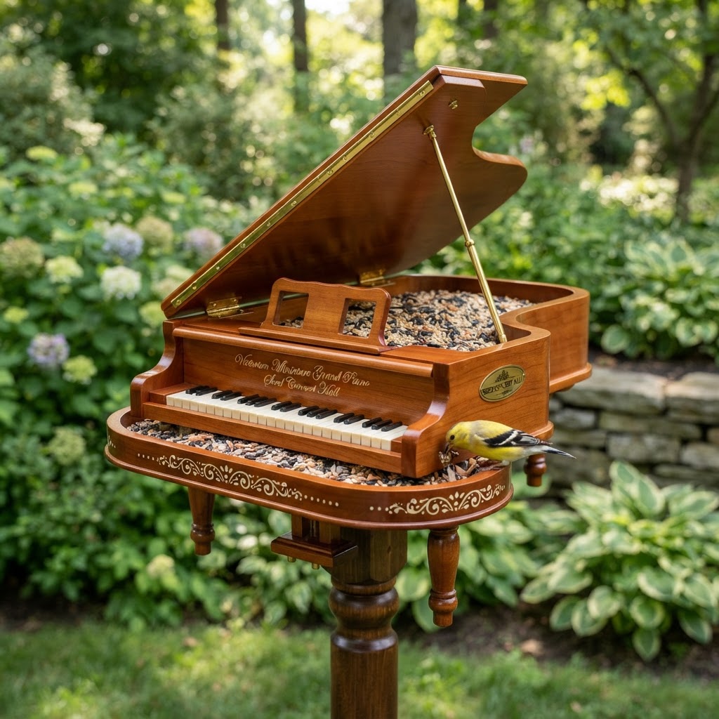 Victorian Miniature Grand Piano Seed Concert Hall
