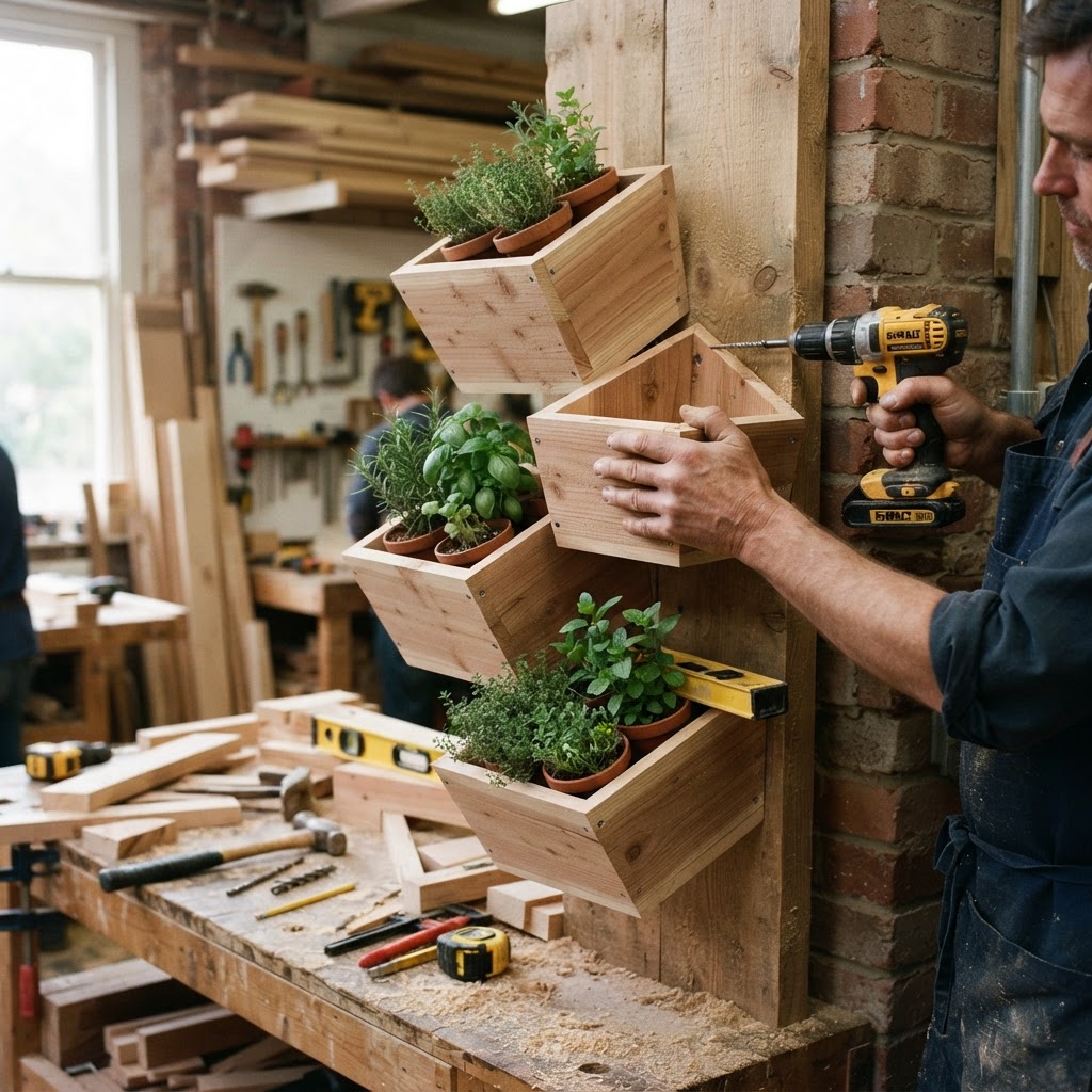 Floating Tiered Geometric Herb Garden — step 6