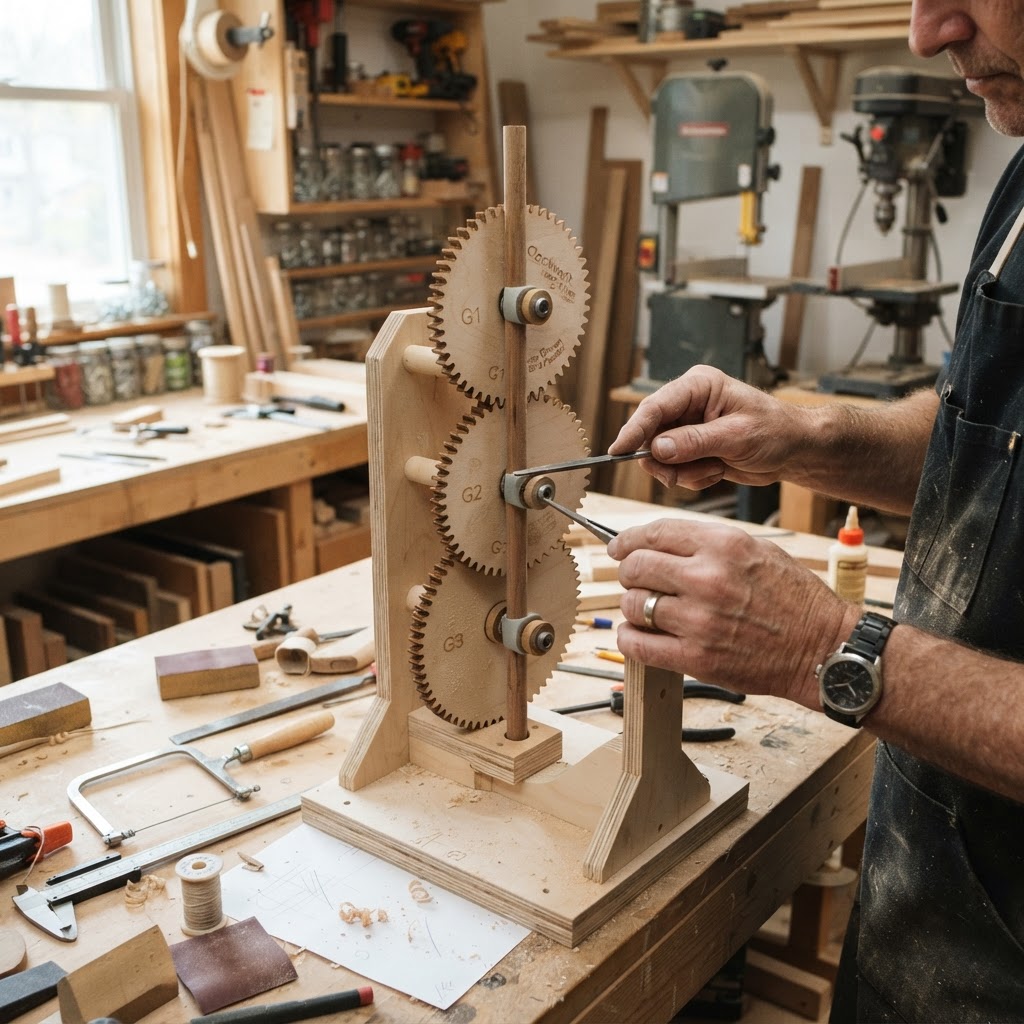 Clockwork Gear-Driven Carousel Bird Feeder — step 1