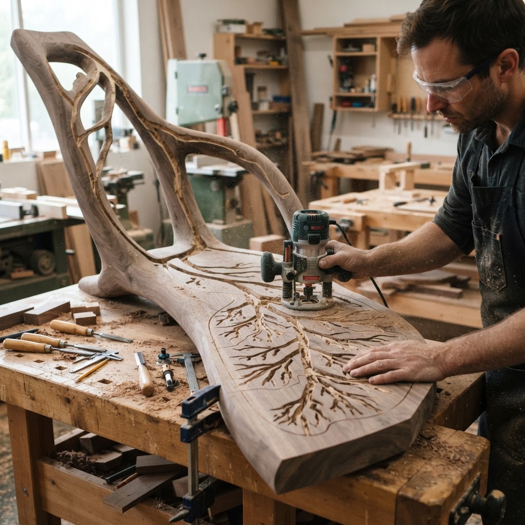 Bespoke Treetop Dendritic Mycelium-Infused Phyto-Thermal Sap-Flow Canopy Radiometric Nesting Lounger — step 1